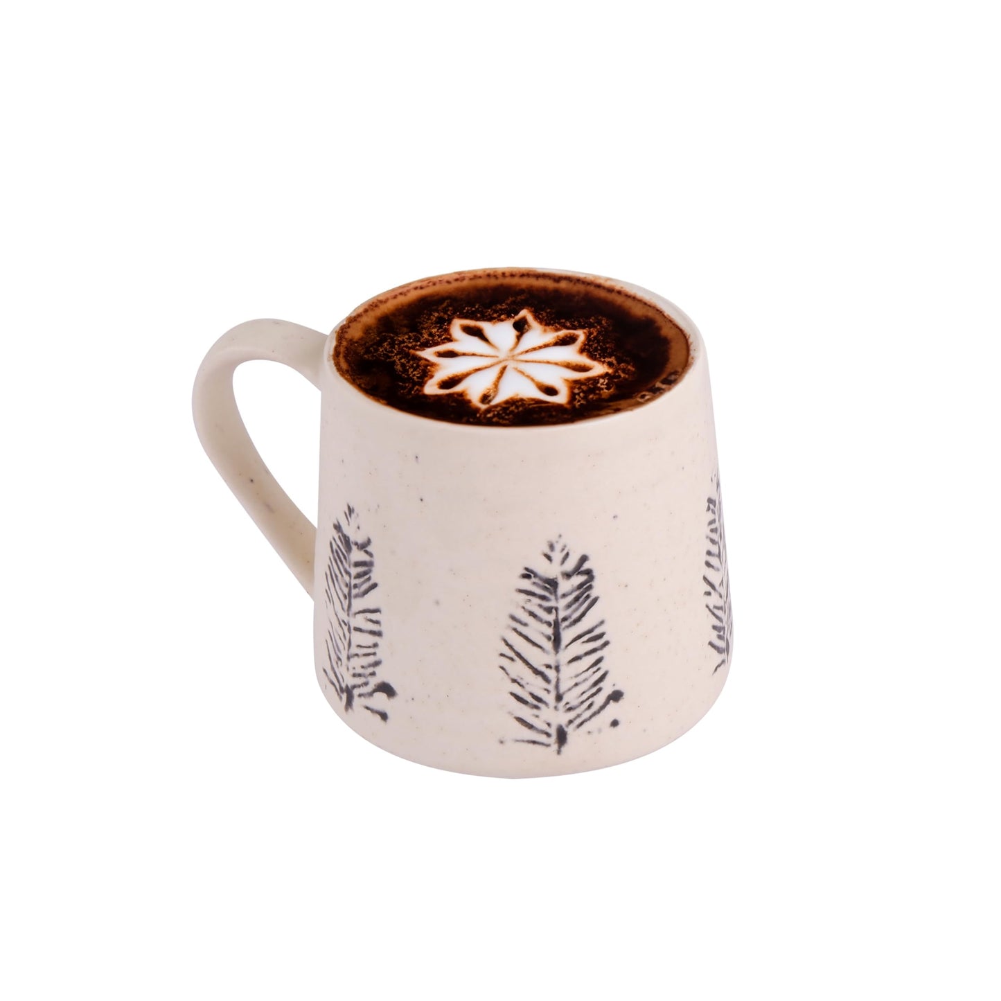 Exotic Elements Premium Handcrafted Stoneware Ceramic Coffee Mug | Perfect for Tea, Coffee, Cappuccino, Latte | 400ML (Snowy White)
