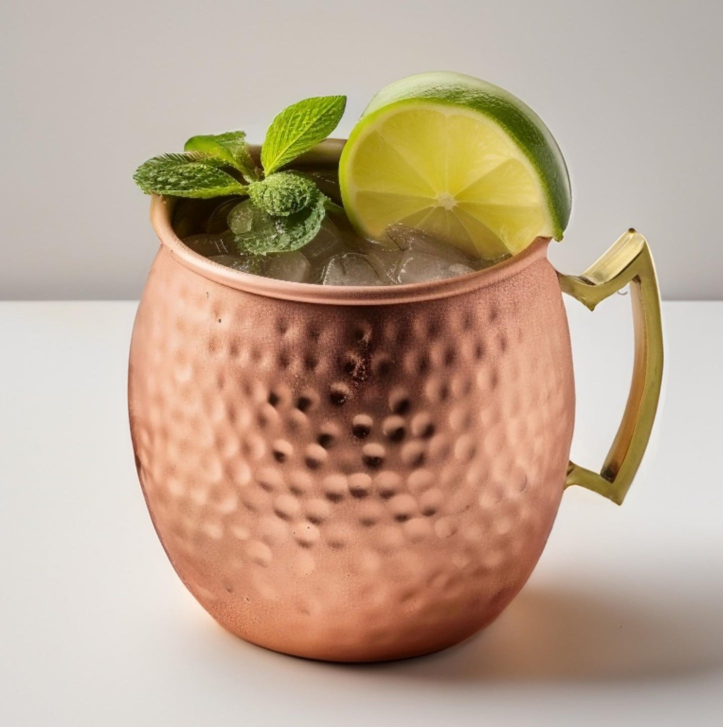 Exotic Elements Cocktail & Beer Mugs | 100% Pure Copper with Anticorrosive Nickel Coating inside | Set of 2, 550ML each (Hammered Finish)