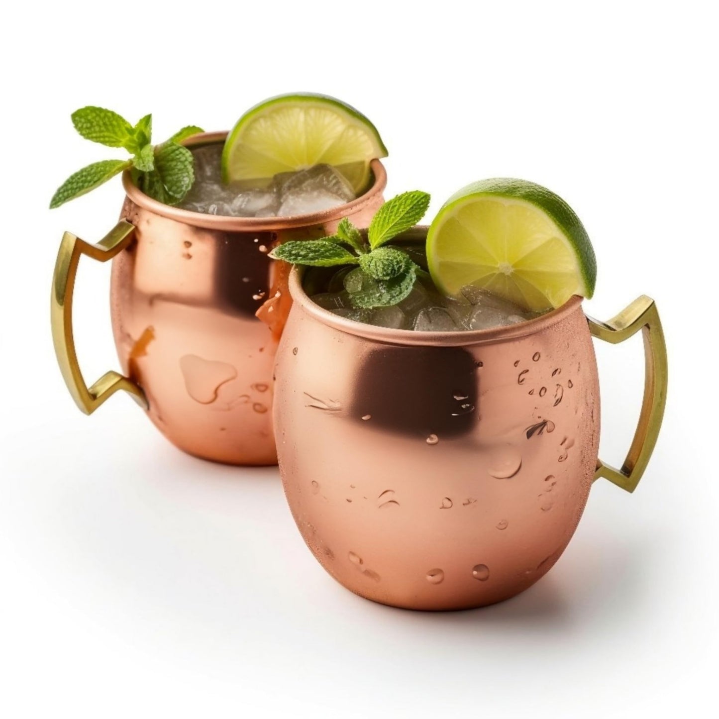 Exotic Elements Cocktail & Beer Mugs | 100% Pure Copper with Copper Coating inside | Set of 2, 550ML each (Plain Finish)
