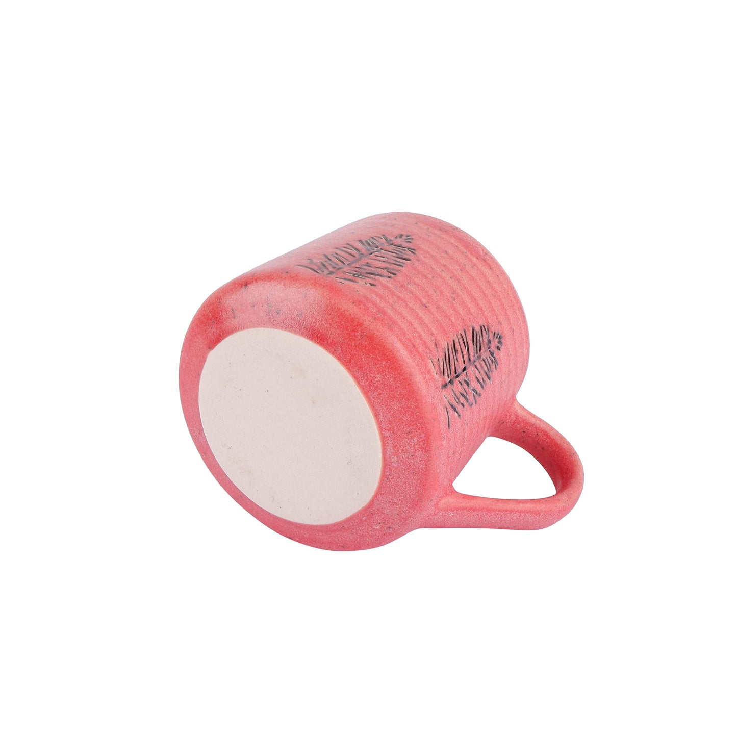 Exotic Elements Premium Handcrafted Stoneware Ceramic Coffee Mug | Perfect for Tea, Coffee, Cappuccino, Latte | 400ML (Flaming Pink)