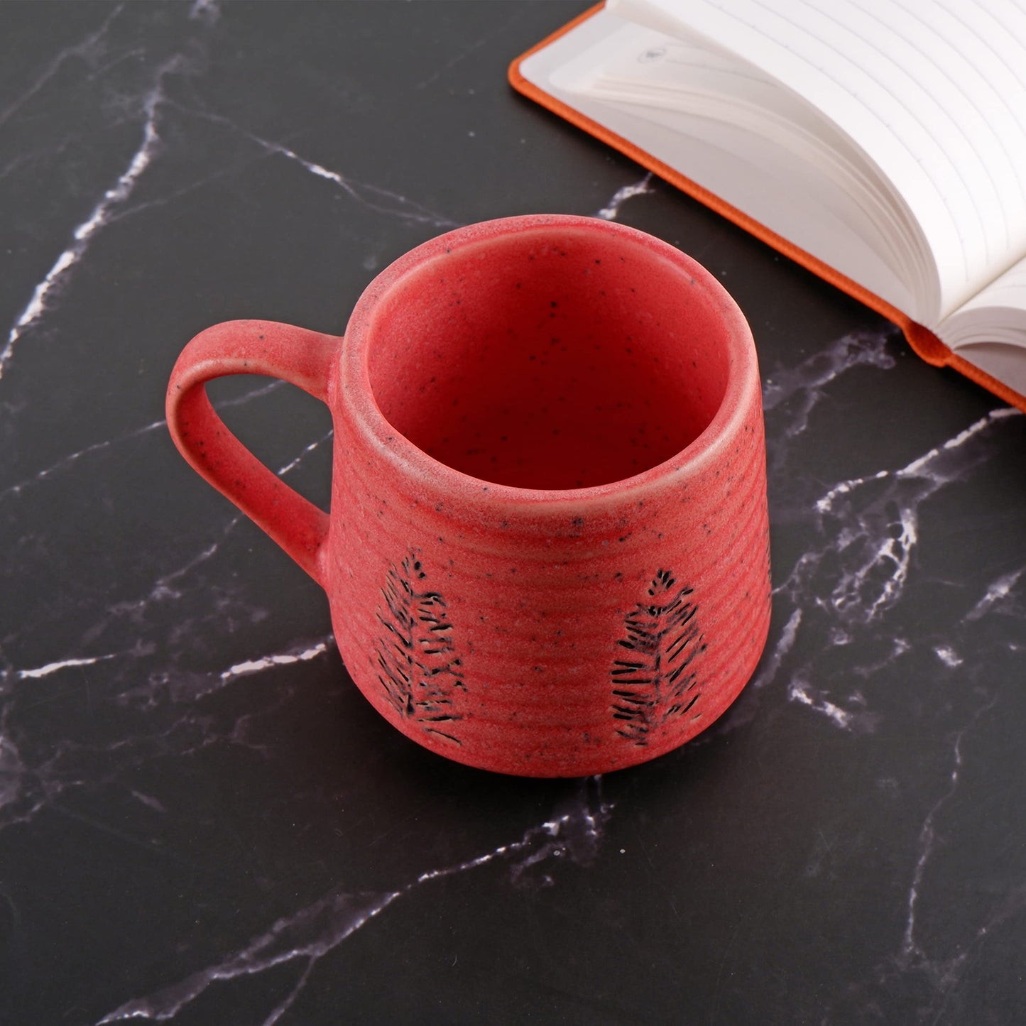 Exotic Elements Premium Handcrafted Stoneware Ceramic Coffee Mug | Perfect for Tea, Coffee, Cappuccino, Latte | 400ML (Flaming Pink)